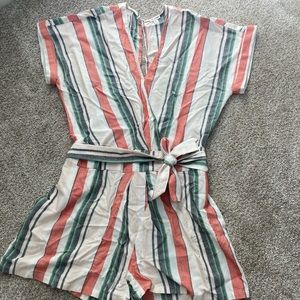 Striped Linen Romper